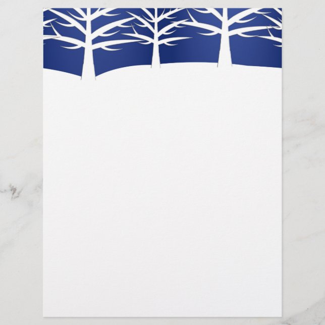 Arbre blanc silhouette élégant Noël (Devant)