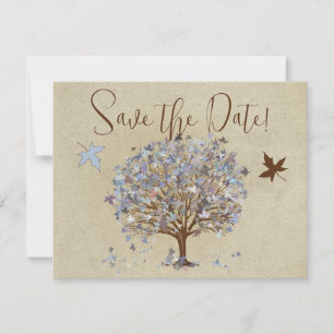 Arbre bleu et Brown Faire-part de mariage #2