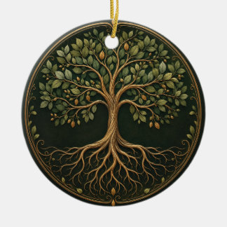 Arbre botanique, Arbre de vie, Ornement en céramiq