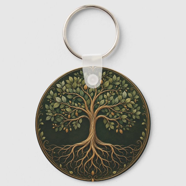 Arbre botanique, Arbre de vie, Porte-clés (Recto)