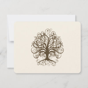 Arbre Brown à balayage sur la carte de réponse Mar