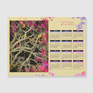 Arbre brun  2026  calendrier magnétique