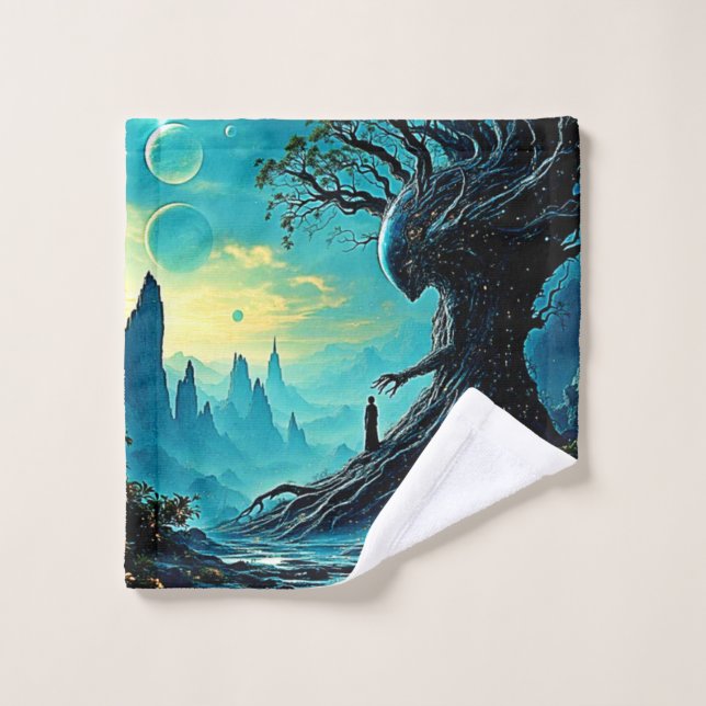 Arbre cosmique de vie Imaginaire (Gant de toilette)