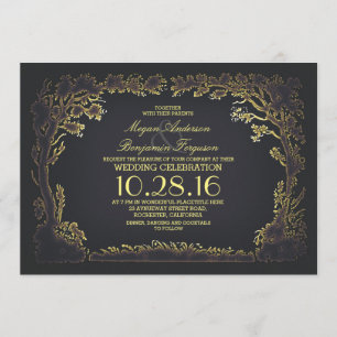 arbre couple rustique vintage invitations de maria