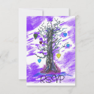 Arbre d'amour violet RSVP