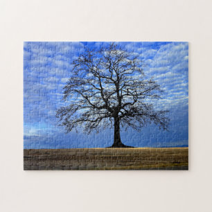 Arbre dans le ciel bleu Jigsaw Puzzle Photo