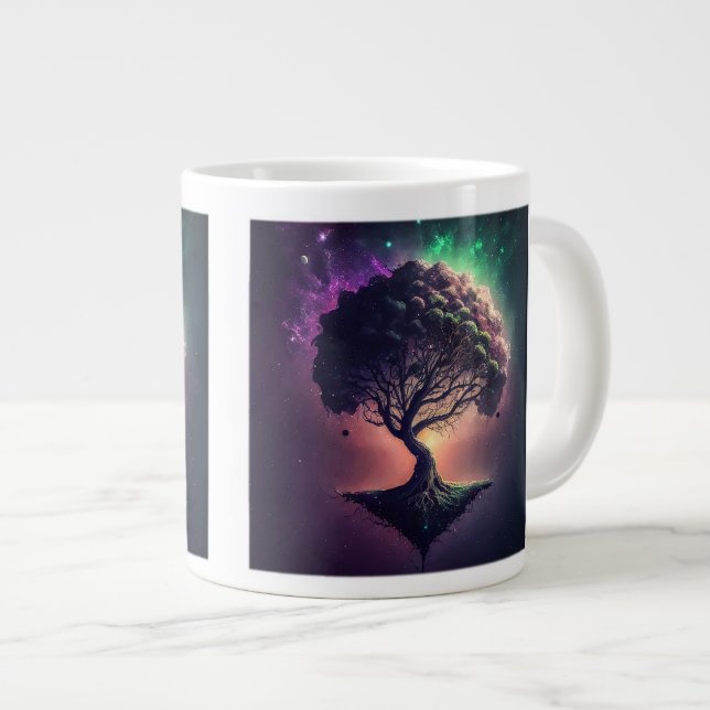 Arbre dans l'espace Jumbo Mug (Devant droit)