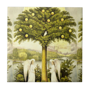 Arbre de carreau de céramique de la vie