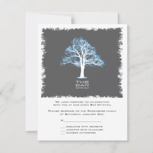 Arbre de carte-, de bleu et de gris de réponse de