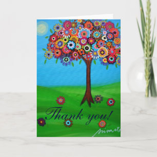 ARBRE de carte de remerciements de la VIE