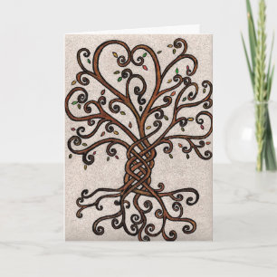 Arbre de carte de voeux de la vie