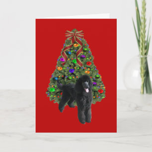 Arbre de cartes de Noël de caniche