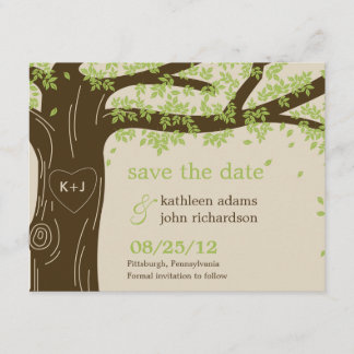 Arbre De Chêne Enregistrer La Carte Date