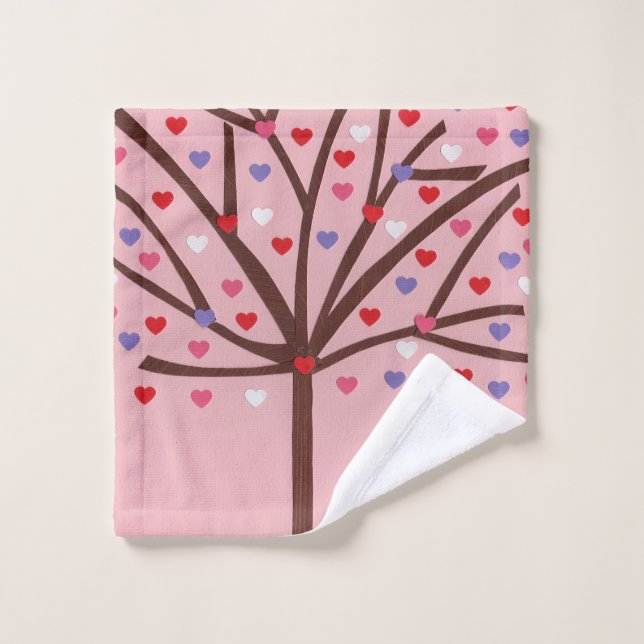 Arbre de coeur (Gant de toilette)