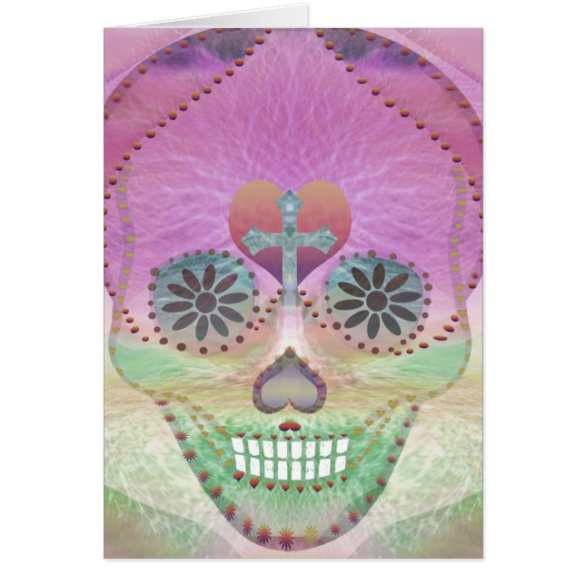 Arbre de coeur d'arc-en-ciel de crâne de sucre du (Devant)