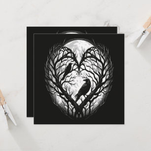 Arbre de cœur de corbeau noir