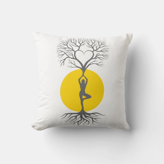 Arbre de coussin de yoga de la vie (Recto)