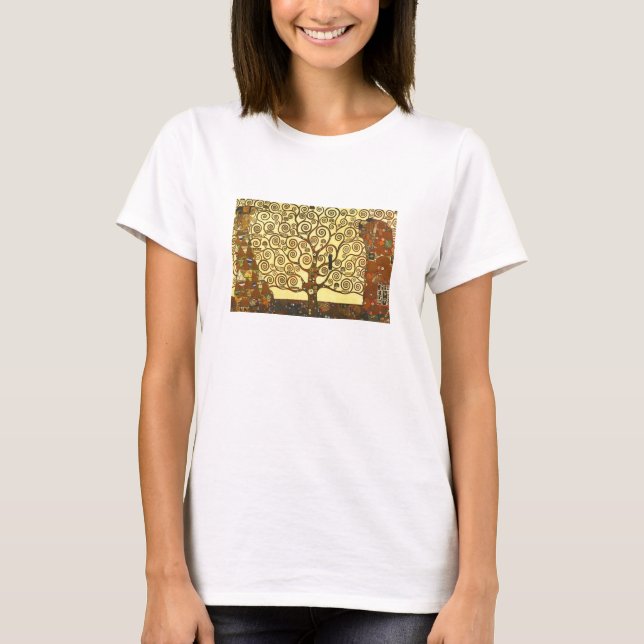 Arbre de Gustav Klimt de T-shirt de la vie (Devant)
