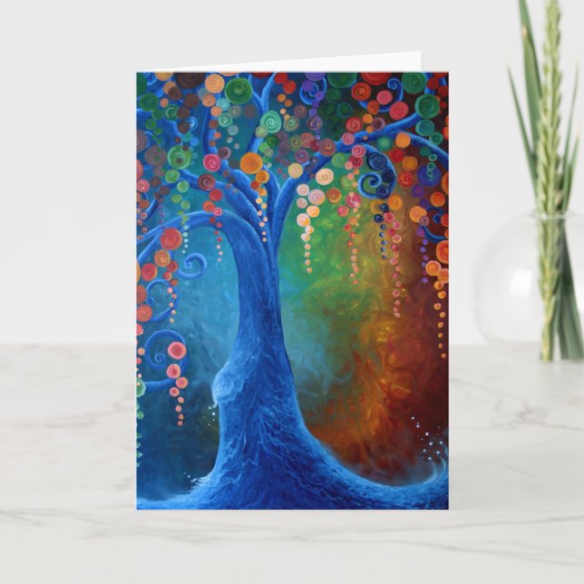 Arbre de la vie, carte de voeux vierge, (Devant)