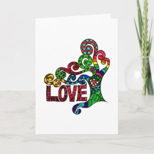 Arbre de l'amour - carte de voeux de
