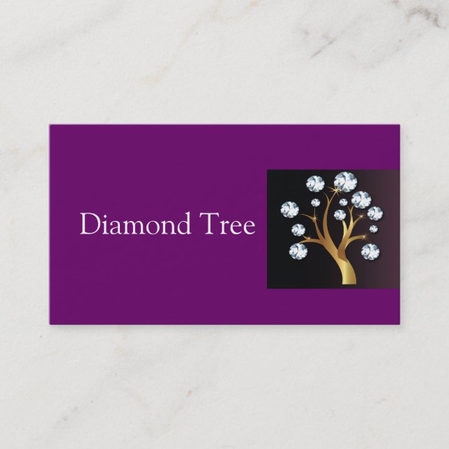 Arbre de logo de carte de visite de diamants (Devant)