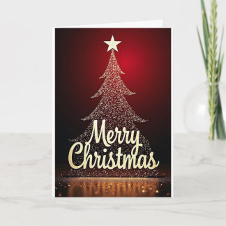 Arbre de lumières scintillantes – Carte de Noël