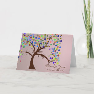 Arbre de mariage à pois d'automne Merci