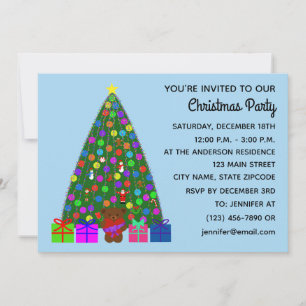 Arbre de Noël #3-2 Carte d'invitation