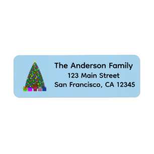 Arbre de Noël #3 Étiquettes d'adresse de retour