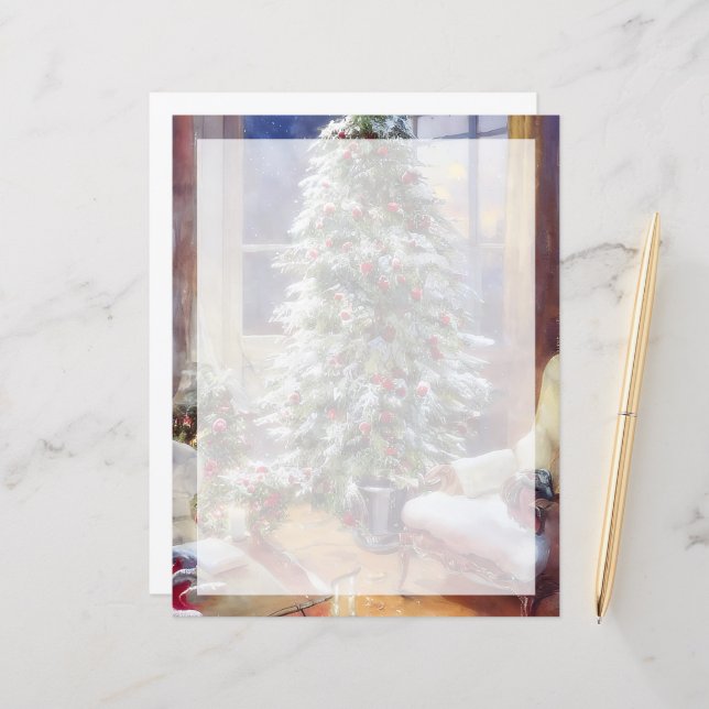 Arbre de Noël à l'ancienne (Devant/Arrière en situation)