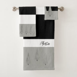 Arbre de Noël à motif de pied de cheminée Monogram