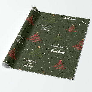 Arbre de Noël à vélo. Vélo. Papiers cadeaux