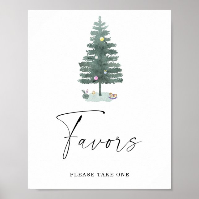 Arbre de Noël - Affiche de faveurs (Devant)