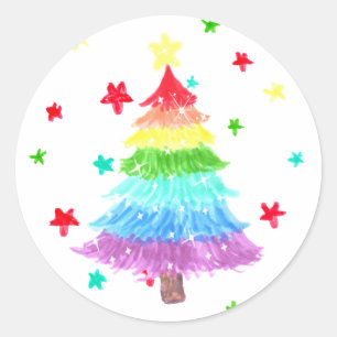 Arbre de Noël arc-en-ciel autocollants LGBT Pride