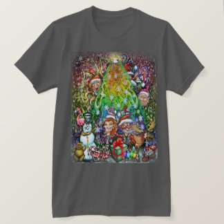 Arbre de Noël arc-en-ciel avec T-shirt Trimmings