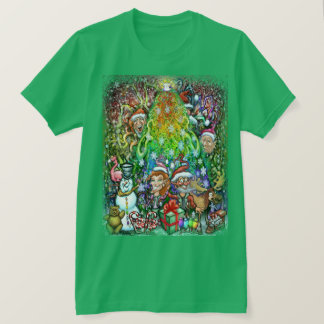 Arbre de Noël arc-en-ciel avec T-shirt Trimmings