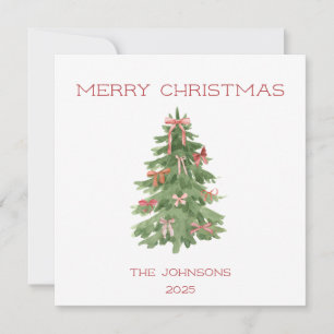 Arbre de Noël avec les vaches Carte de vacances