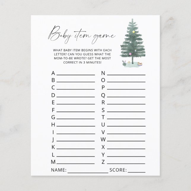 Arbre de Noël - Baby Item Game (Devant)