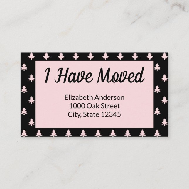 Arbre de Noël Black Holiday Faire-part de déménage (Devant)