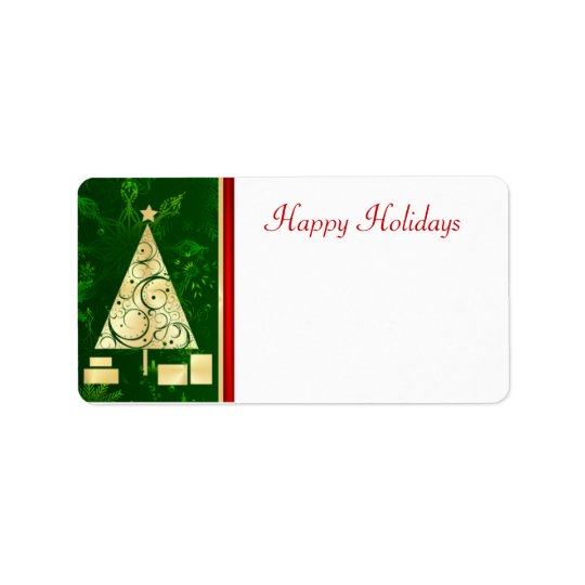 Arbre de Noël - bonnes fêtes étiquettes postales