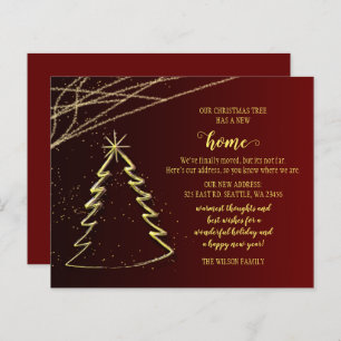 Arbre de Noël Budget Nous avons déménagé Carte de
