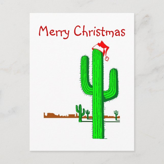 Arbre de Noël Cactus - Carte postale (Devant)