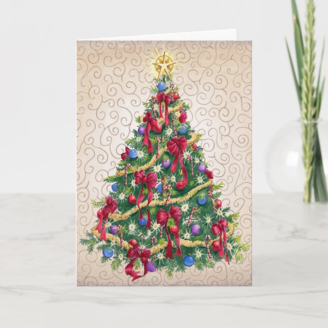Arbre de Noël - Carte de voeux (Devant)