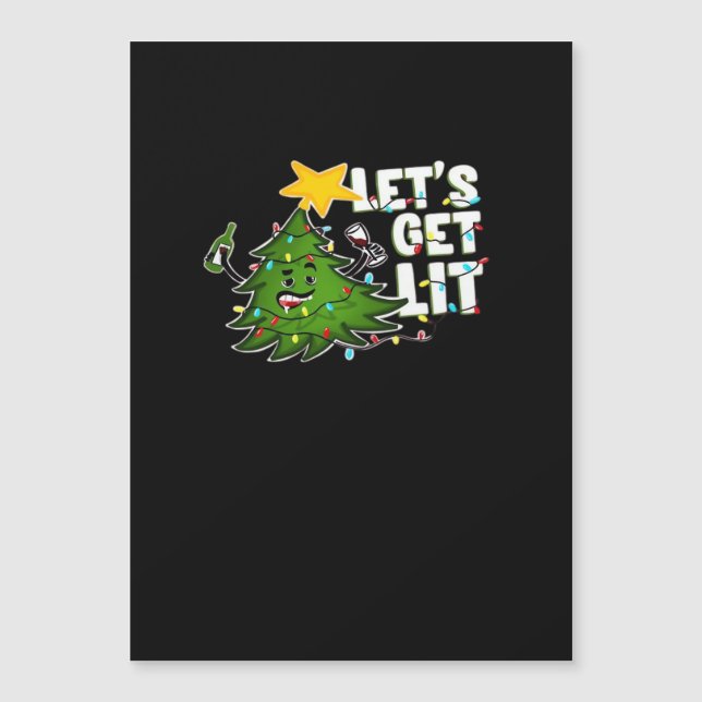 Arbre de Noël Classique Ivre Let's Get Lit (Devant)