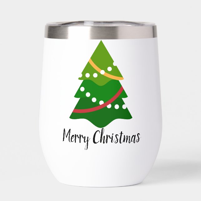 Arbre de Noël Conception Vin Thermique Tumbler (Arrière)