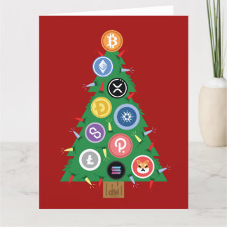 Arbre de Noël Crypto Ornement Carte Cryptomonnaie