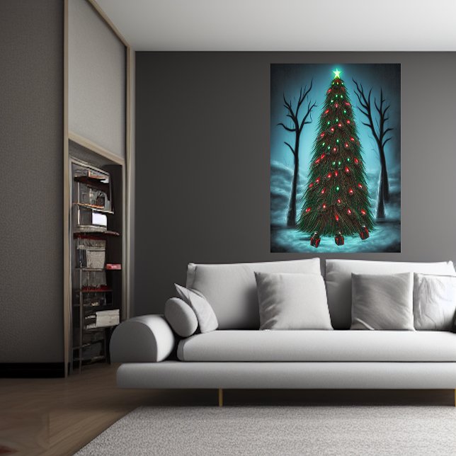 Arbre de Noël dans la forêt noire | AI Art Poster (Créateur téléchargé)