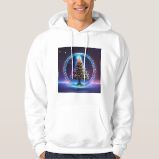 "Arbre de Noël dans l'espace Sweat - shirt à capuc