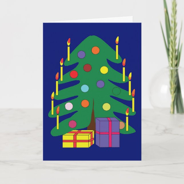 Arbre de Noël d'art moderne - Une carte (Devant)