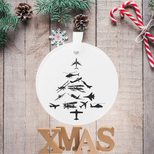 Arbre de Noël d'avion militaire Pilote WW2 personn